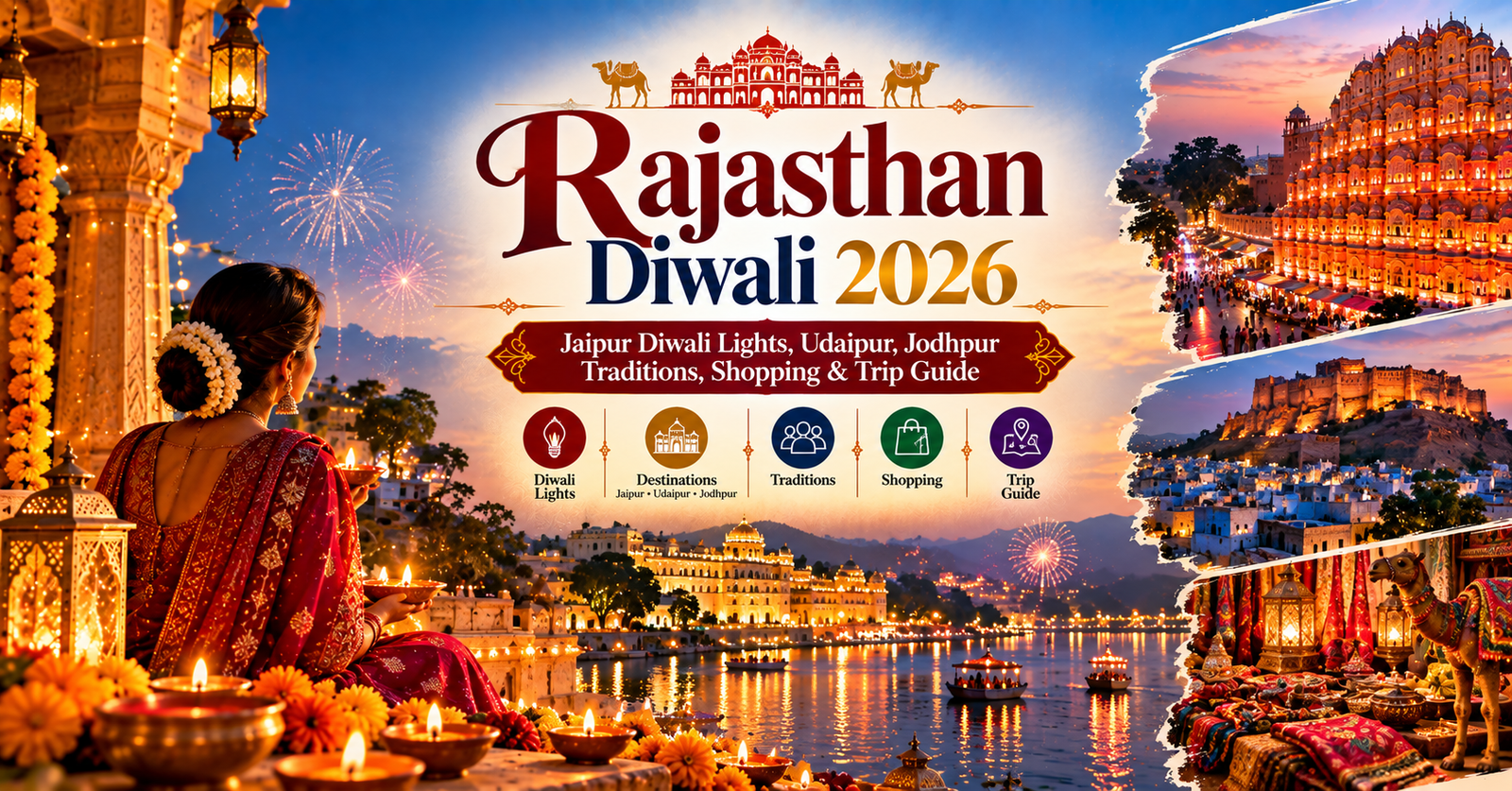Rajasthan Diwali 2026: Jaipur Diwali Lights, Udaipur, Jodhpur, Traditions, Shopping & Trip Guide