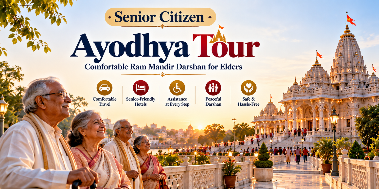 Senior Citizen Ayodhya Tour: Comfortable Ram Mandir Darshan for Elders