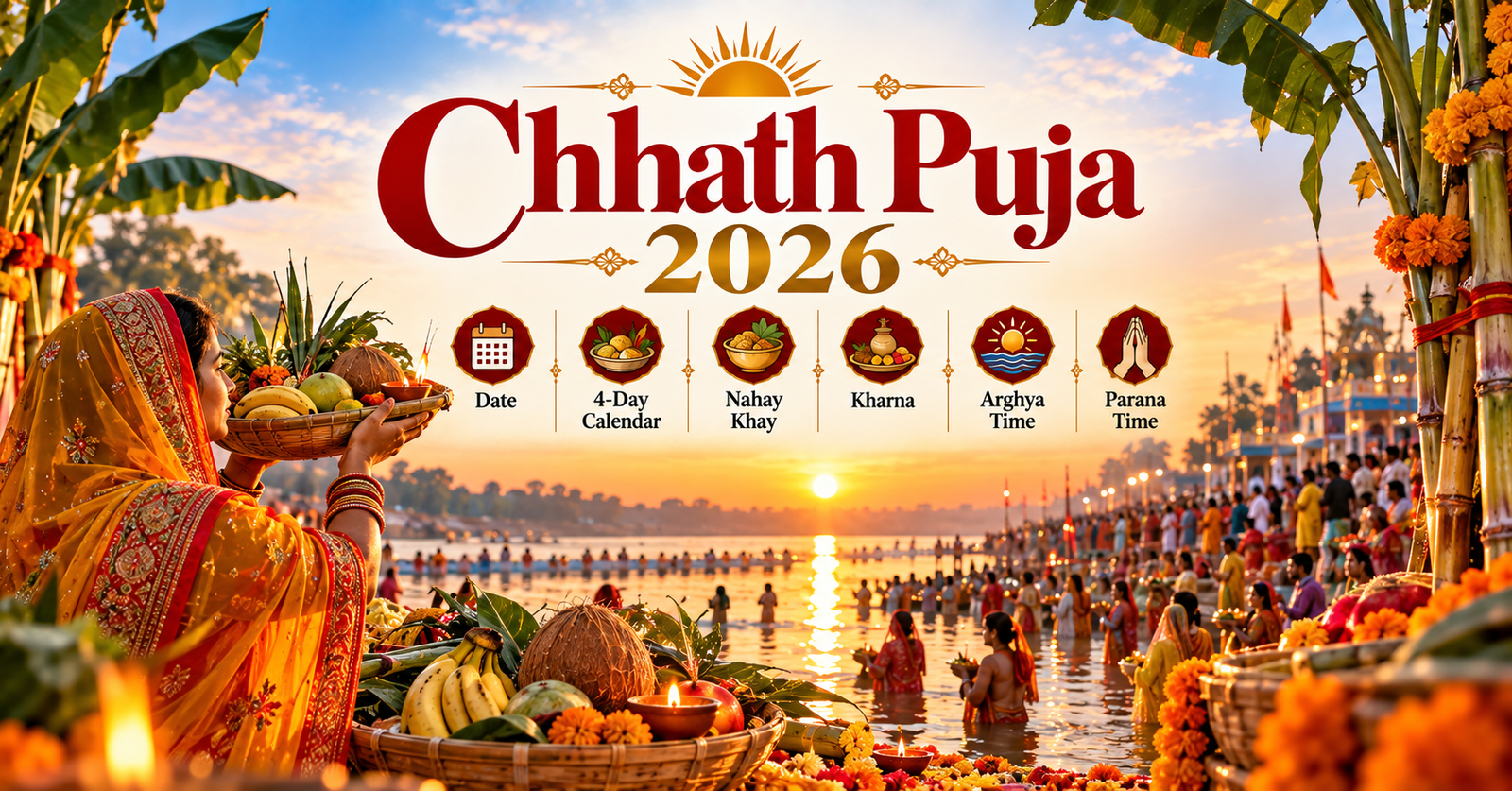 Chhath Puja 2026: Date, 4-Day Calendar, Nahay Khay, Kharna, Arghya Time & Parana Time