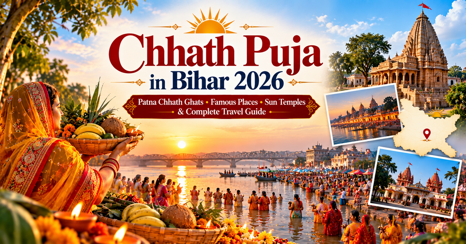 Chhath Puja in Bihar 2026: Patna Chhath Ghats, Famous Places, Sun Temples & Complete Travel Guide