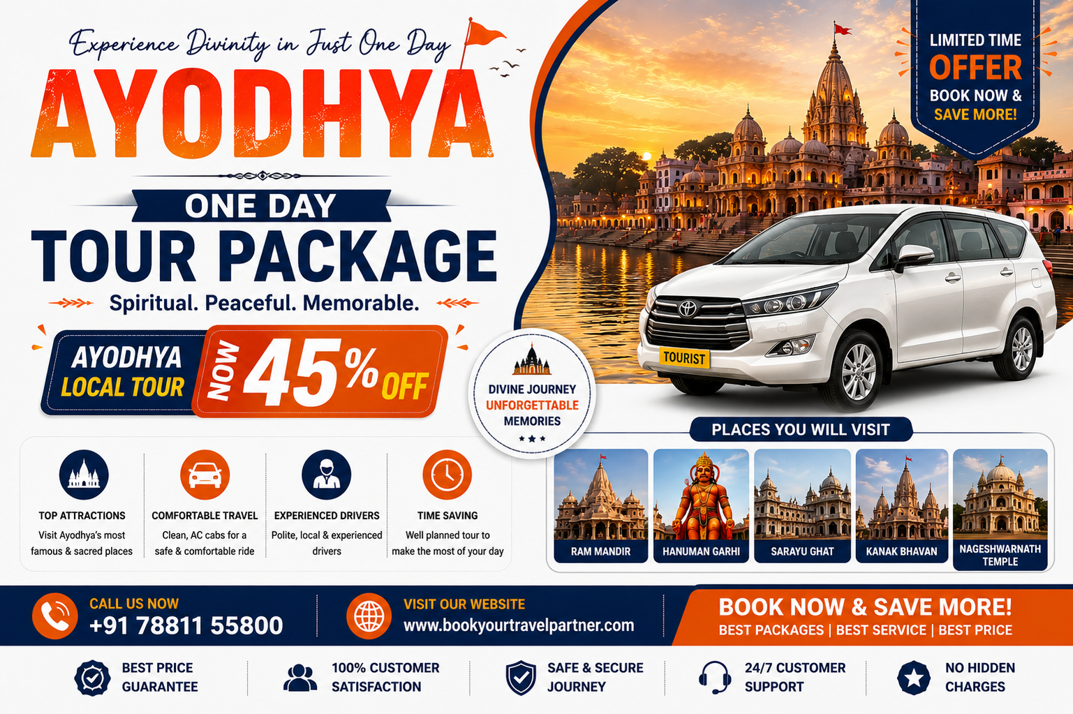 One Day Ayodhya Tour Package: Ayodhya Local Tour Now 45% Off