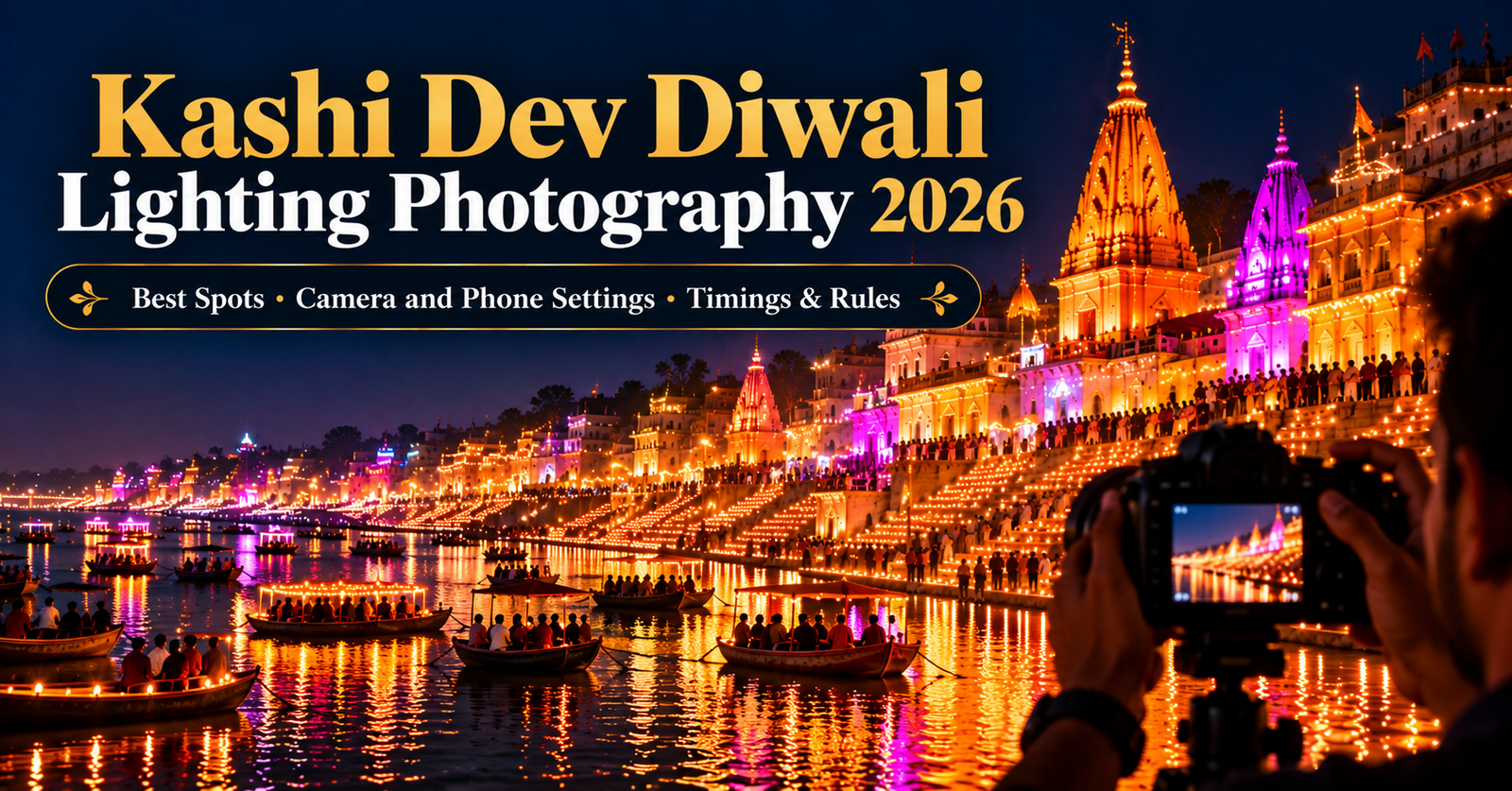 Kashi Dev Diwali Lighting Photography 2026: Best Spots, Camera and Phone Settings, Timings & Rules