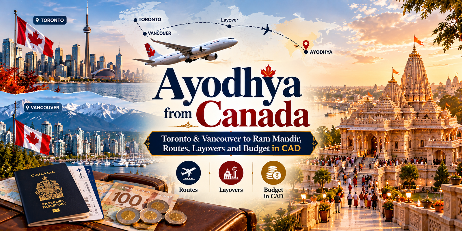 Ayodhya from Canada: Toronto & Vancouver to Ram Mandir, Routes, Layovers and Budget in CAD